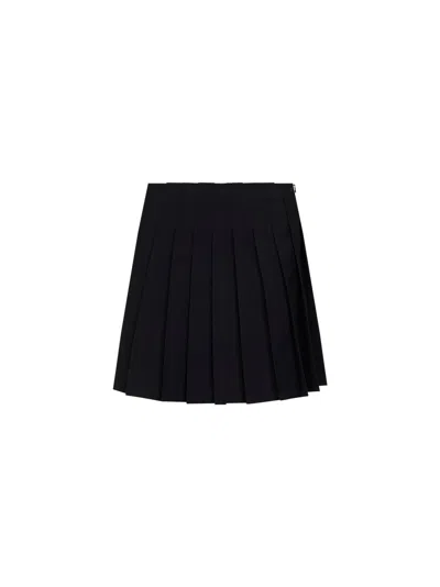 Mm6 Maison Margiela Pleated Mini Skirt In Black
