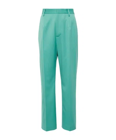 Mm6 Maison Margiela Pleated Pants In Blue