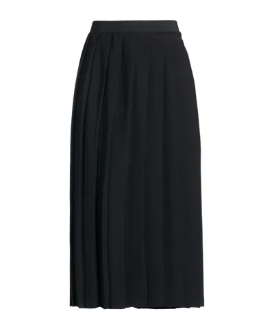 Mm6 Maison Margiela Pleated Skirt In Black