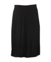 Mm6 Maison Margiela Pleated Skirt In Black