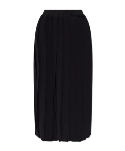 Mm6 Maison Margiela Pleated Skirt In Black