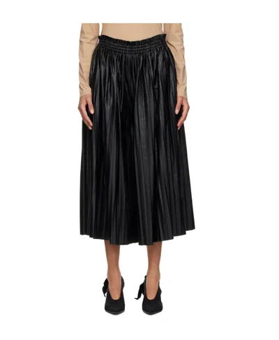 Mm6 Maison Margiela Black Pleated Trousers In 900 Black