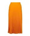 Mm6 Maison Margiela Pleated Skirt In Orange