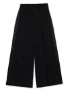 Mm6 Maison Margiela Side-stripe Wide-leg Trousers In Black
