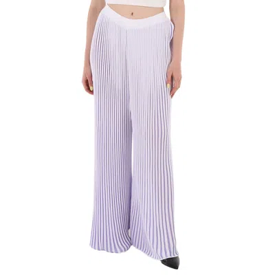 Mm6 Maison Margiela Pleated Wide Leg Pants In Purple
