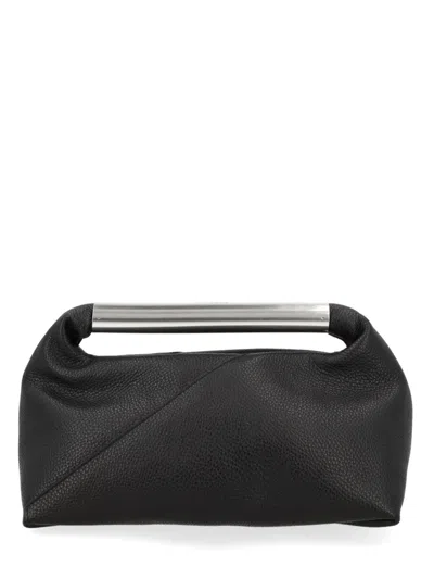 Mm6 Maison Margiela Pochette "japanese" Con Manico Gioiello In Black