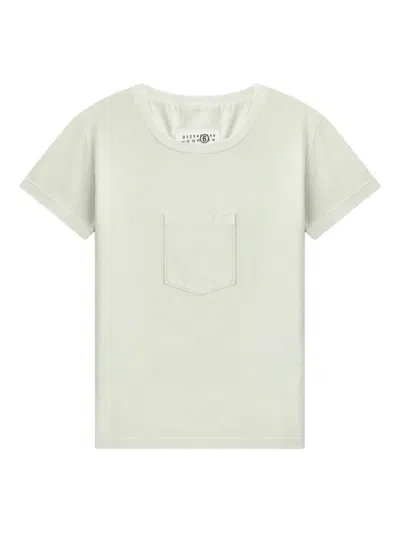 Mm6 Maison Margiela Pocket-detail T-shirt In Grün