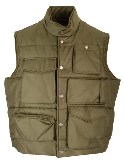Mm6 Maison Margiela Multi-pocket Padded Vest In Green