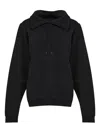 Mm6 Maison Margiela Pointed-collar Hoodie In Black