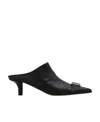 Mm6 Maison Margiela Rider 50mm Pointed-toe Mules In Black