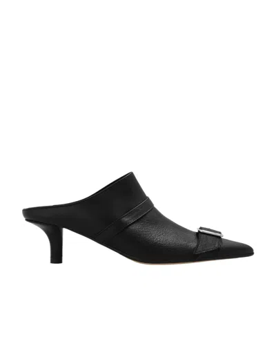 MM6 MAISON MARGIELA MM6 MAISON MARGIELA POINTED-TOE BUCKLE-DETAILED MULES