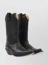 Mm6 Maison Margiela Pointed Toe Mid-calf Cuban Heel Boots