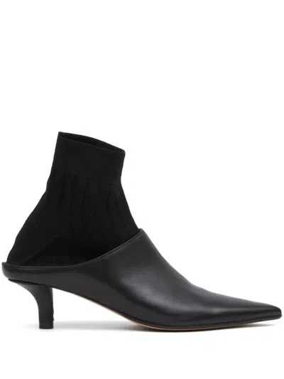 Mm6 Maison Margiela Pointes-yoe Ankle Boots In T8013 Black
