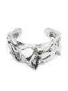 Mm6 Maison Margiela Polished-finish Cuff Bracelet In Metallic