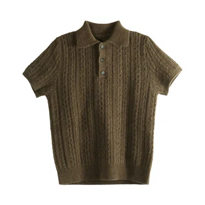 Pre-owned Mm6 Maison Margiela Polo Shirt 'brown' | Women's Size S