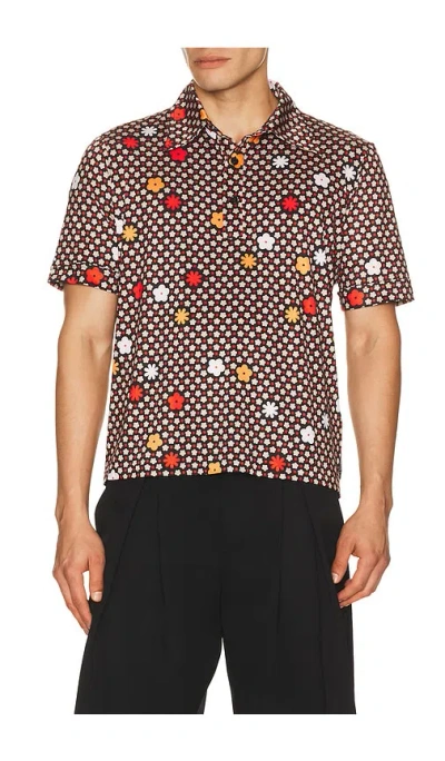 Mm6 Maison Margiela Polo Shirt In Brown