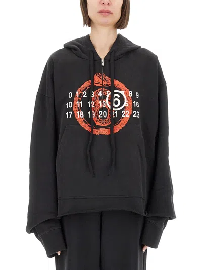 Mm6 Maison Margiela Polyester Blend Cozy Sweater In Black