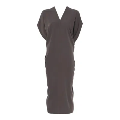 Mm6 Maison Margiela Polyester Fluid Dress In Gray