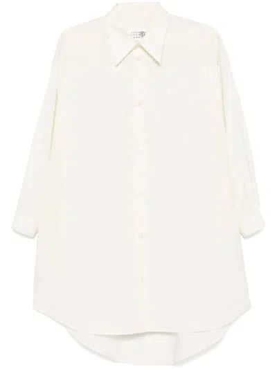 Mm6 Maison Margiela Poplin Shirt Dress In 102