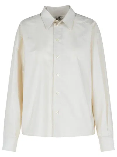 Mm6 Maison Margiela Ivory Cotton Shirt In White