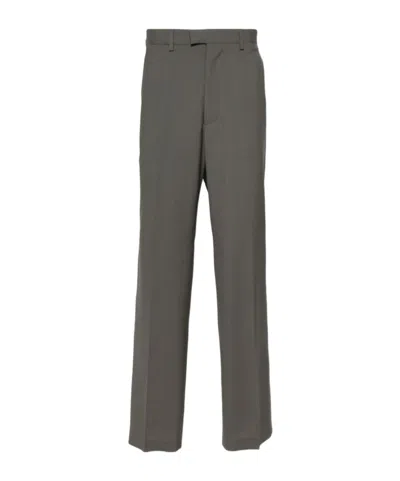 Mm6 Maison Margiela Pressed-crease Straight-leg Trousers In Gray