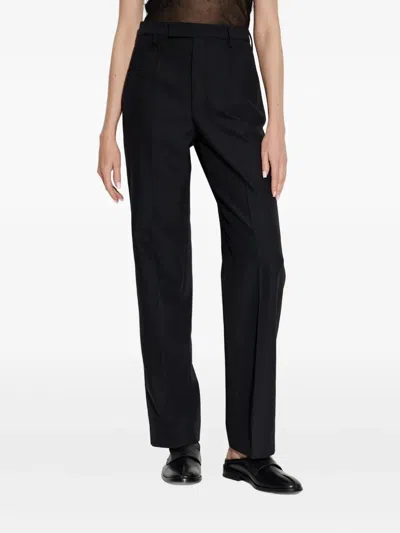 Mm6 Maison Margiela Pressed-crease Trousers In Black