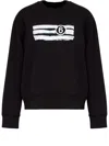 Mm6 Maison Margiela Black Unbrushed Sweat Jersey Sweatshirt In Black