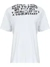 Mm6 Maison Margiela V-neck Sida T-shirt In White