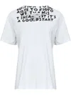 Mm6 Maison Margiela V-neck Sida T-shirt In White