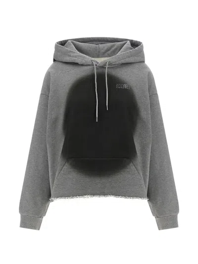 Mm6 Maison Margiela Spray Paint Hoodie In Gray