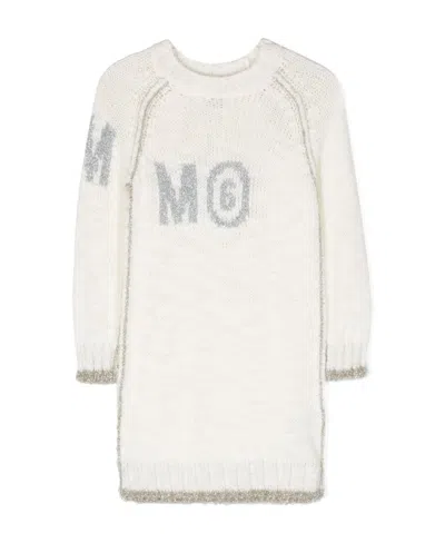 MM6 MAISON MARGIELA PRINTED LONG-SLEEVED KNITTED DRESS