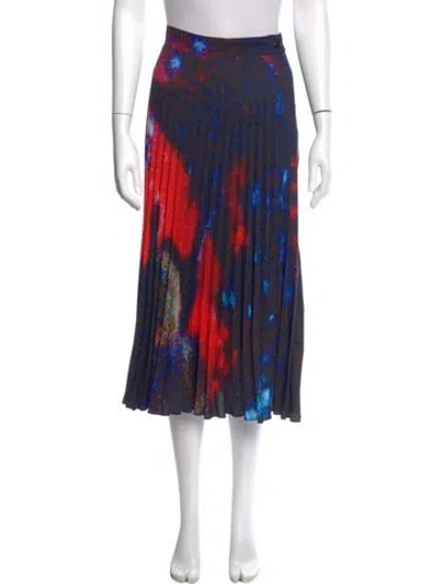 Pre-owned Mm6 Maison Margiela Printed Midi Length Skirt In Blue