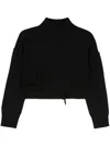 Mm6 Maison Margiela Mm6 By Maison Margiela Cropped Wool Sweater In Black