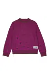 Mm6 Maison Margiela Pullover In Lana A Coste Con Rotture In Purple
