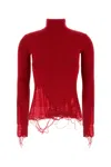 Mm6 Maison Margiela Wool And Acrylic Sweater With Distressed Hem