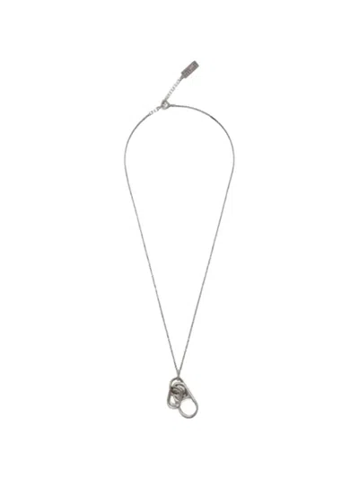 Mm6 Maison Margiela Pull-tab Pendant Necklace In Metallic