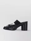 Mm6 Maison Margiela Mm6 By Maison Margiela Anatomical Black Goat Leather Sandals With Bow Detail In Black