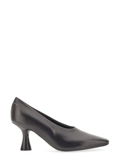 Mm6 Maison Margiela Pump In Leather In Black