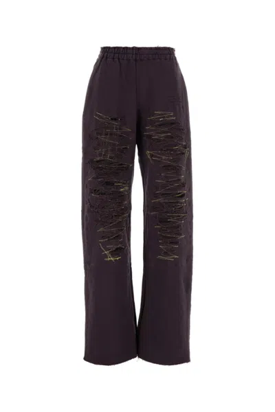 MM6 MAISON MARGIELA PURPLE COTTON JOGGERS