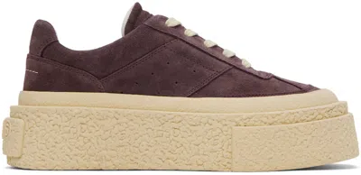 Mm6 Maison Margiela Purple Platform Sneakers In T5072 Peppercorn