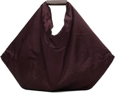 MM6 MAISON MARGIELA PURPLE TRIANGLE DRAPED TOTE