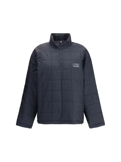 Mm6 Maison Margiela Quilted Half Zipped Jacket Salomon X Mm6 In Blue