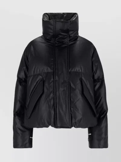 MM6 MAISON MARGIELA QUILTED HIGH COLLAR JACKET WITH SIDE POCKETS
