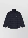 Mm6 Maison Margiela Quilted Jacket With High Collar And Cuffs In Blue
