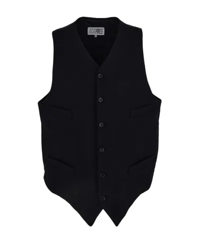 Mm6 Maison Margiela Quilted-lining Waistcoat In Black