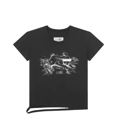 MM6 MAISON MARGIELA MM6 MAISON MARGIELA GRAPHIC-PRINTED CREW NECK T-SHIRT