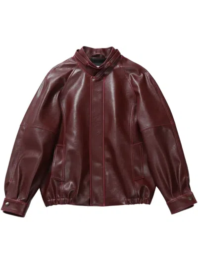 Mm6 Maison Margiela Raglan-sleeves Jacket In Red