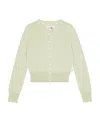 Mm6 Maison Margiela Raised-seam Fine-knit Cardigan In Green