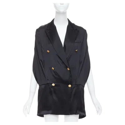 Pre-owned Mm6 Maison Margiela Rare Maison Martin Margiela 2012 Runway Tucked Sleeve Blazer Dress It36 Xxs In Black
