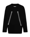 Mm6 Maison Margiela Rasterized-zip-print Longsleeved T-shirt In Black